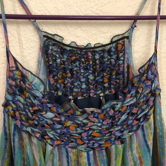 Presley Skye Long Maxi Dress Pockets Braided NWOT - Picture 4 of 12